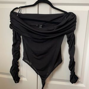 Forever 21 sheer off the shoulder bodysuit size small